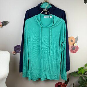 Belle by Kim Gravel Set - Full Zip Jacket & Long Sleeve Hooded Shirt - Size - XS
